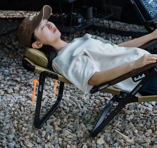 Shine trip six-gear adjustable recliner chair - Black 