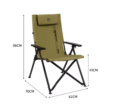 Shine trip adjustable folding chair - Black