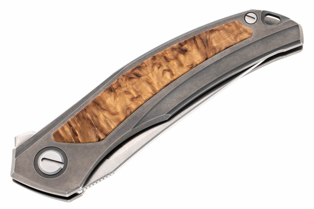 Shirogorov Ursus Quantum - Titanium - Curly Birch Inlay