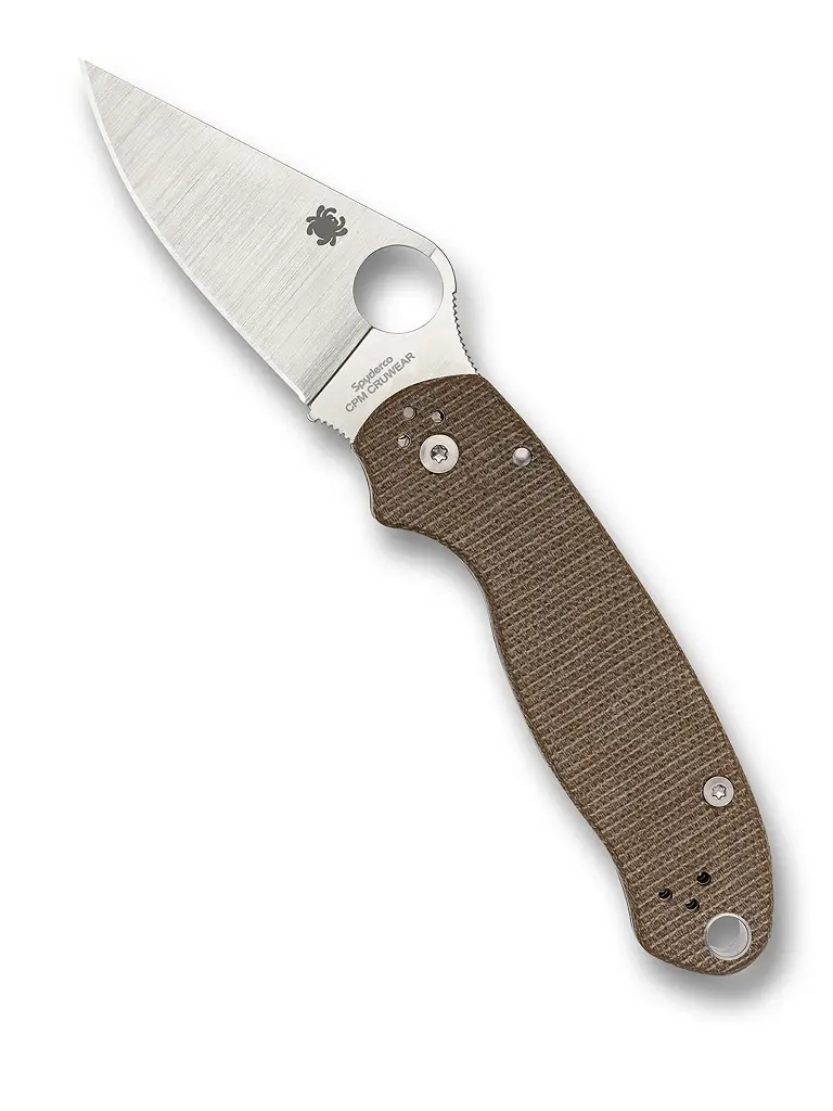 Spyderco Para 3 Brown Canvas Micarta CPM Cru-Wear