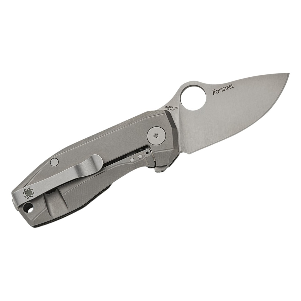 Spyderco SPYNANO GREEN CANVAS  MICARTA/ TITANIUM M398