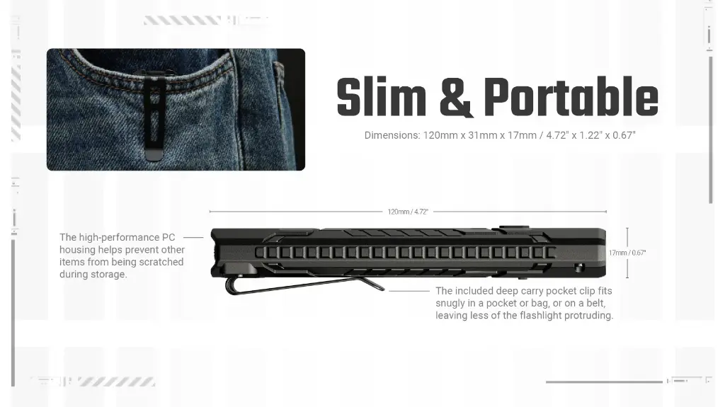 Nitecore Flashlight EDC07 - Black