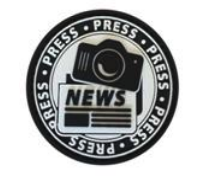 Tesnio NEWS-PRESS-CAMERA PVC Patch