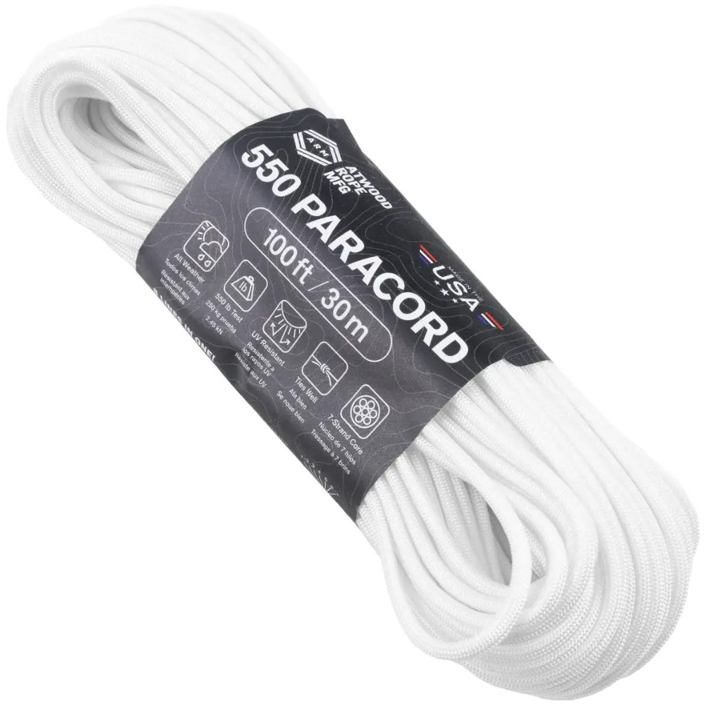 Atwood 550 Paracord - Whaite- 30m