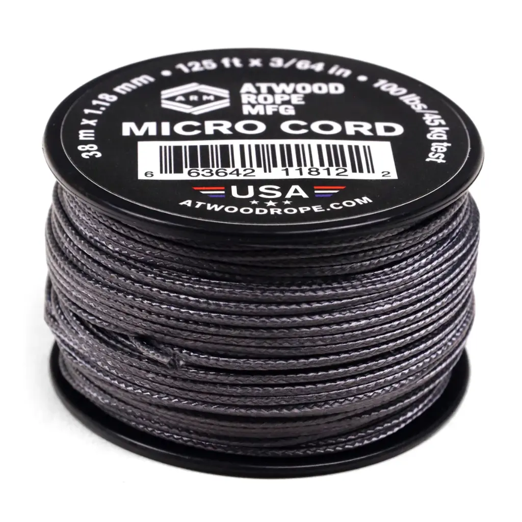 Atwood Rope MFG Micro Cord 125ft Graphite