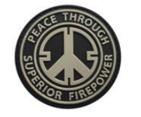 Tsno Peace Trhough Superior Firepower PVC Patch
