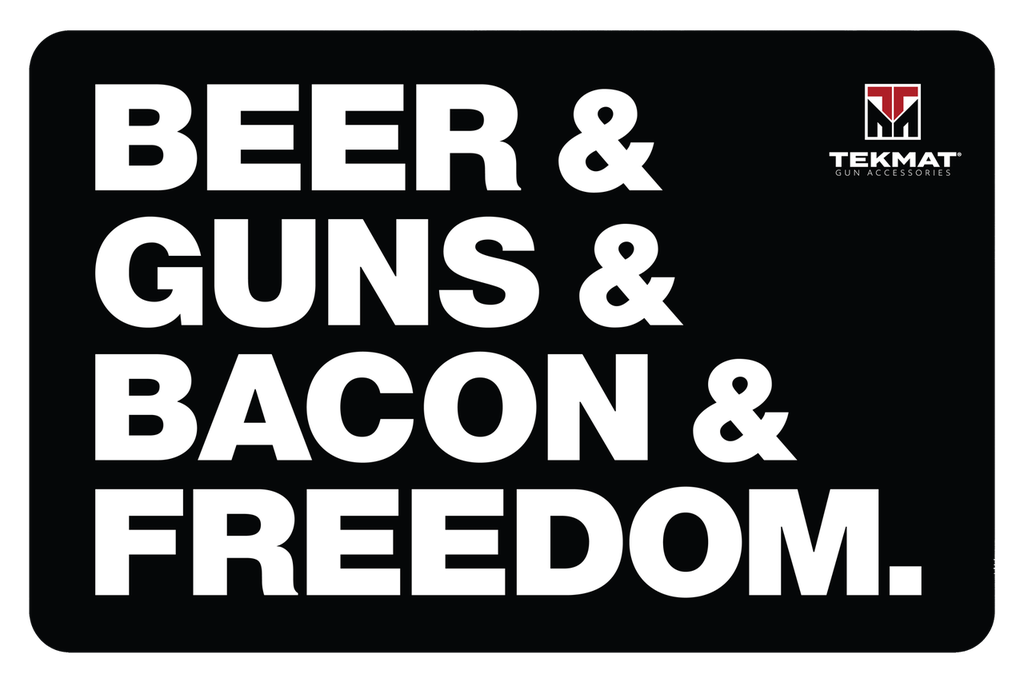 Tekmat Beer & Guns & Bacon & Freedom Gun Mat