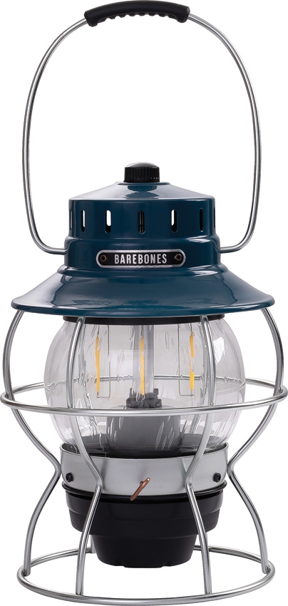 Barebones Living Railroad Lantern Ocean Blue