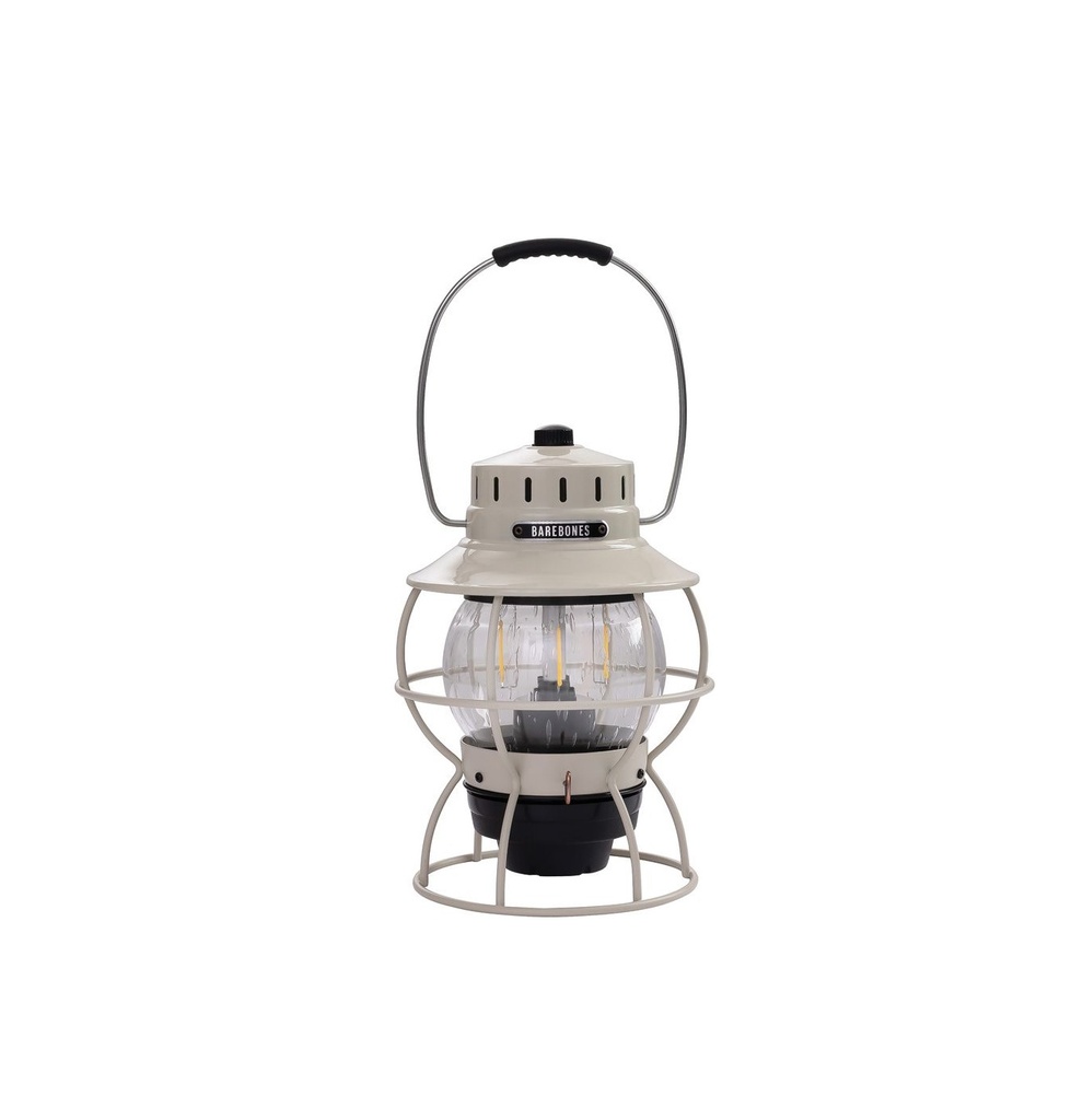 Barebones Living Railroad Lantern Vintage White