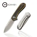 CIVIVI Mini Elementum Flipper Knife Brass Handle