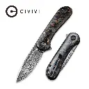 Civivi Elementum Carbon Fiber & Resin - Damascus