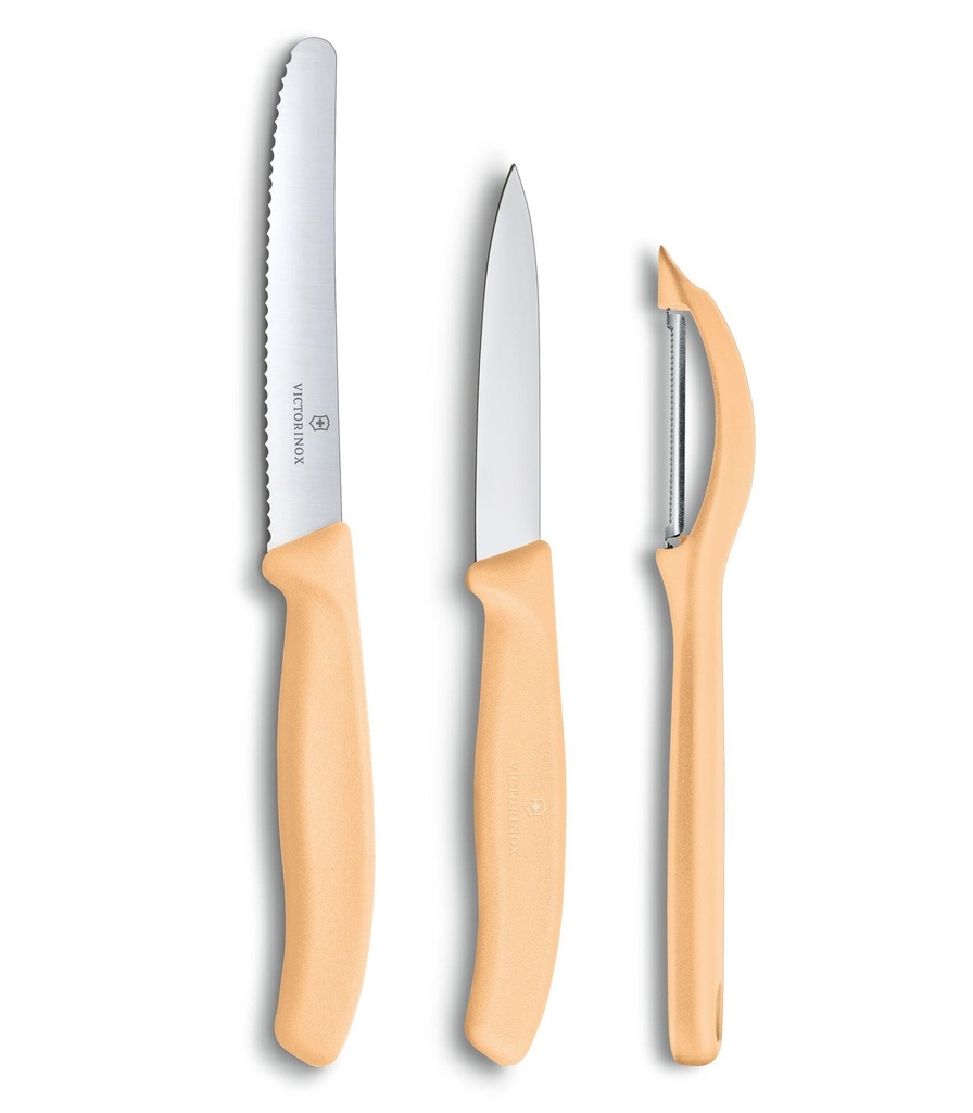 Victorinox Swiss Classic Trend Colors Paring Knife Set with Universal Peeler, 3 Pieces