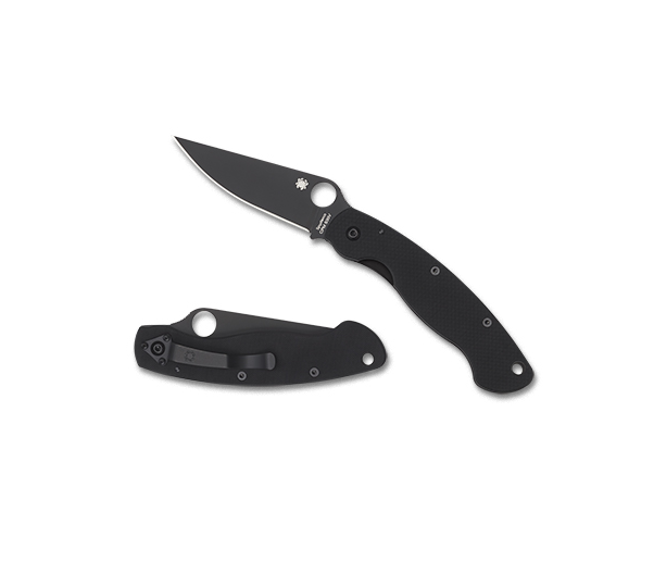 Spyderco MILITARY MODEL G-10 BLACK / BLACK BLADE
