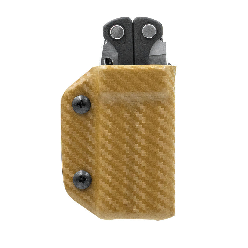 Clip & Carry Leatherman Kydex Sheath for the Charge & Charge + - CF Brown