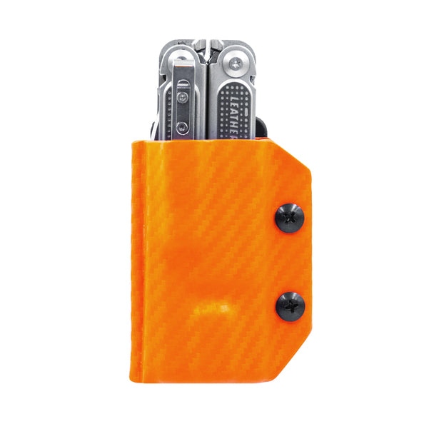 Clip & Carry Leatherman Kydex Sheath for the FREE p2- CF ORANGE