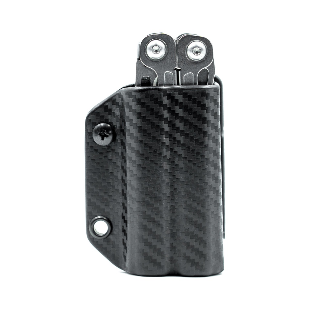 Clip & Carry Leatherman Kydex sheath for the Wingman/Sidekick/Rebar/Rev - CF BLACK