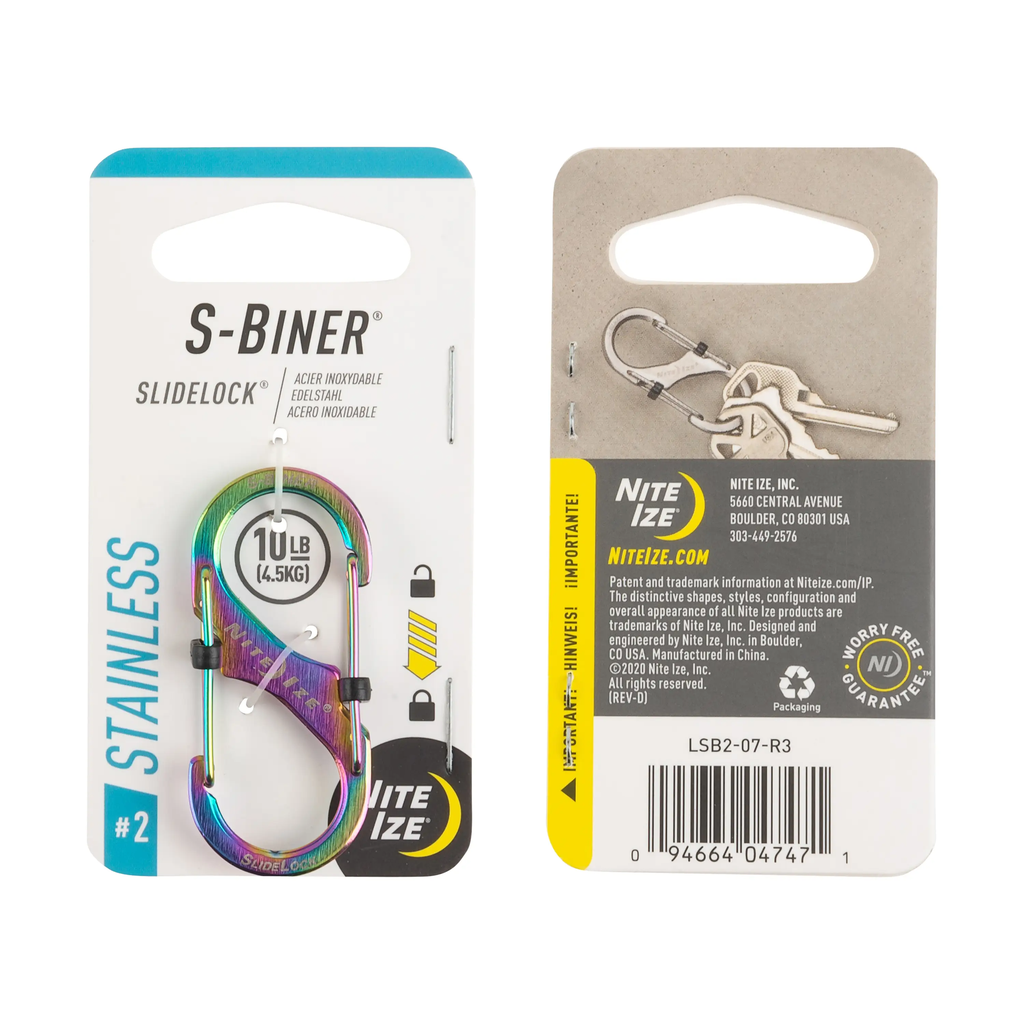 Nite Ize S-Biner® SlideLock® Stainless Steel #2-Spectrum