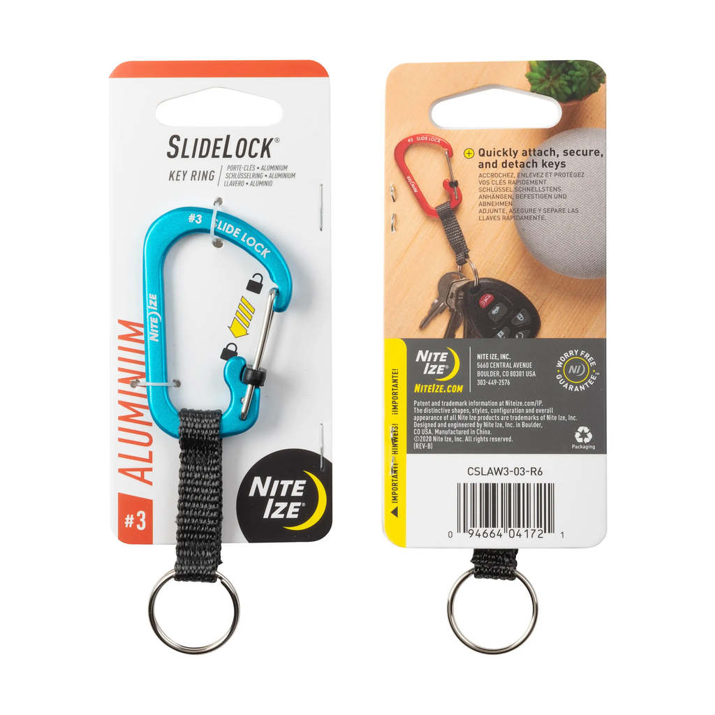 Nite Ize SlideLock KeyRing AL#3 (Blue)