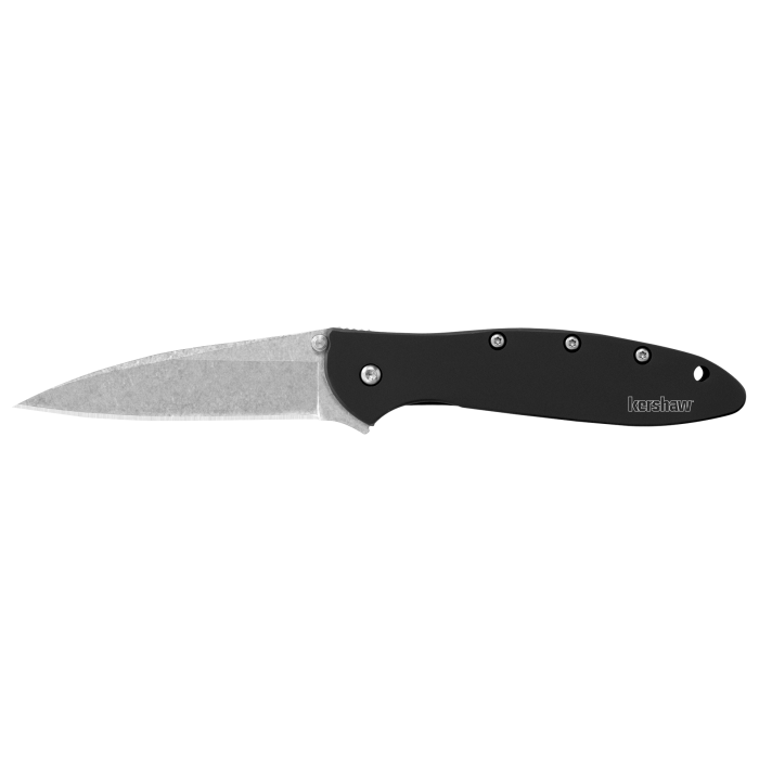Kershaw 1660SWBLK LEEK - BLACK, STONEWASH
