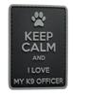 Keep Calm and I Love My K9 Officer Black and Gray