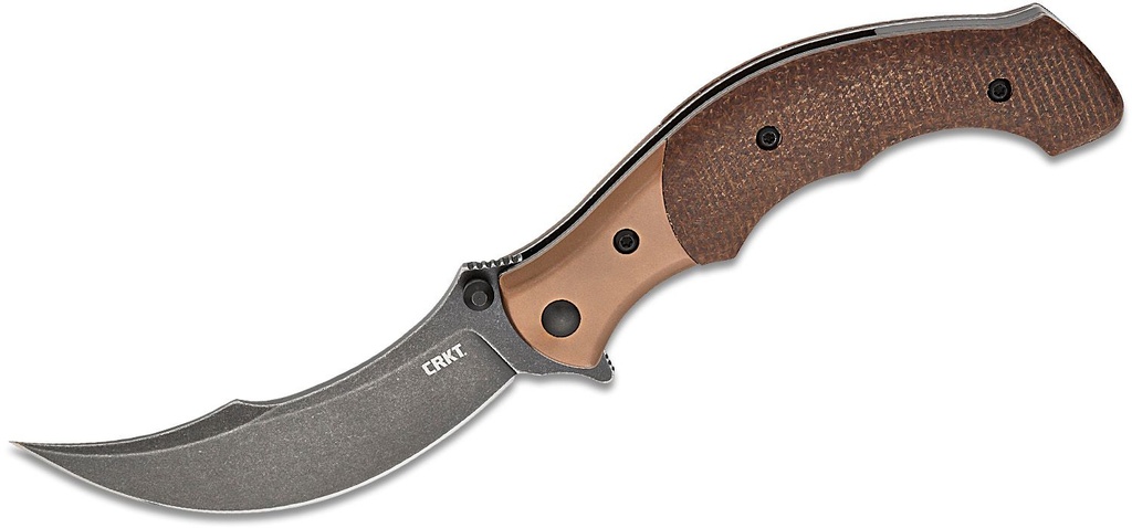 CRKT Alan Folts Ritual Compact Knife Brown Micarta