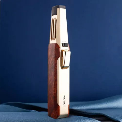 Jobon Torch Lighter (Wood - Gold) pink flame