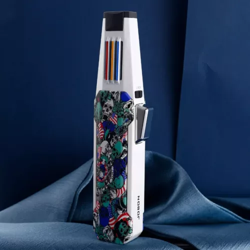 Jobon Torch Lighter ( comics - white ) pink flame
