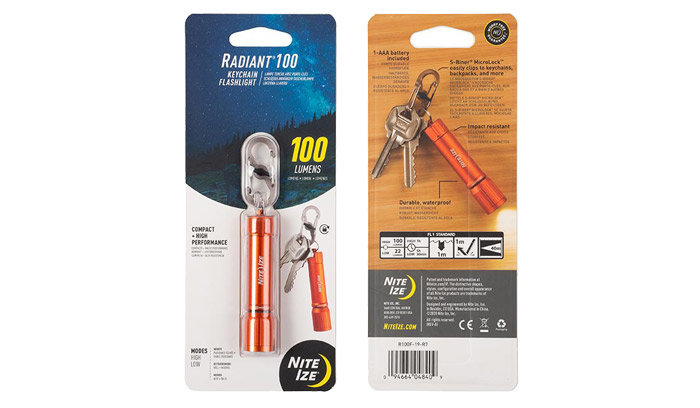 Nite Ize Radiant 100 Keychain Flashlight (Orange)