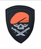 Tsno Skull Knife PVC Patch Black and Red