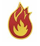 Tsno Angry Fireball PVC Patch Yellow