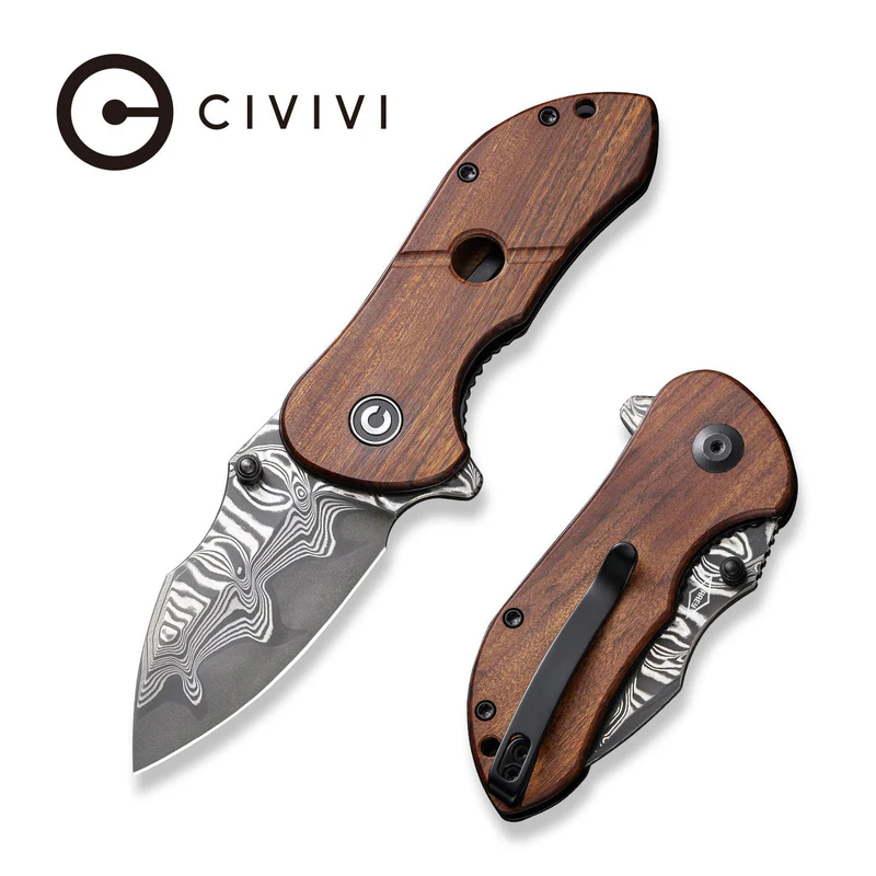 CIVIVI Gordo Flipper Knife Wood Handle