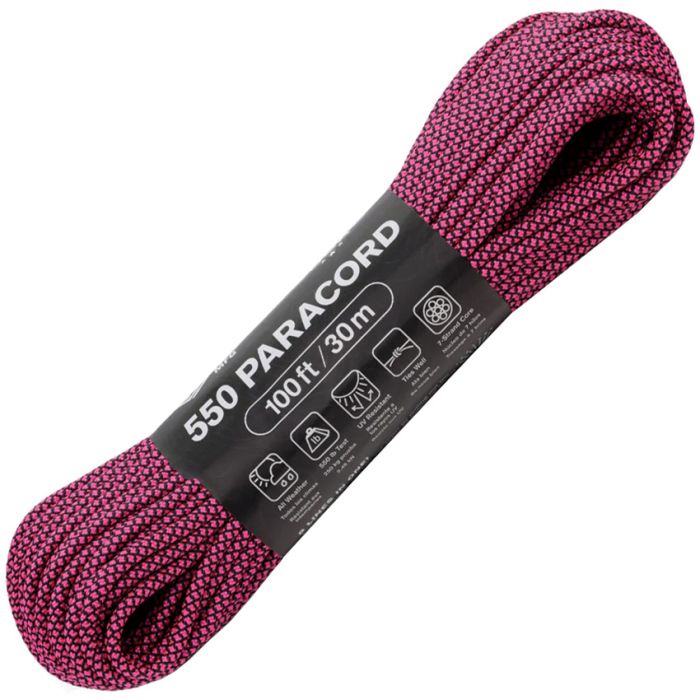 Atwood Parachute Cord Diamond Black/Hot Pink