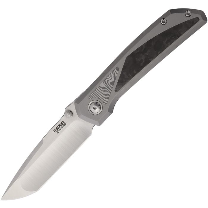 Pena Mula Tanto Black camo Fat carbon fiber and Damasteel inlay