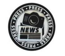 [YXPZ-BK] Tsno NEWS-PRESS-CAMERA PVC Patch