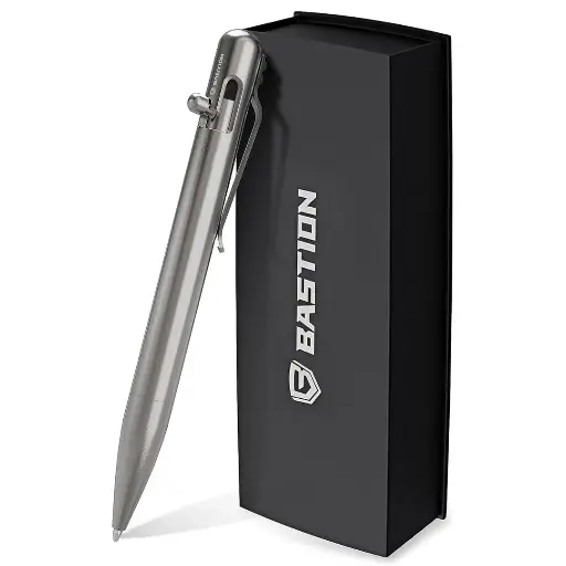[X002OB47B7] Bastion EDC Bolt Action Pen Titanium 