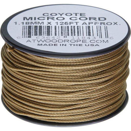 [RG1290] Atwood Rope MFG Micro Cord 125ft Coyote