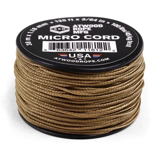 [RG1276] Atwood Rope MFG Micro Cord 125ft Tan