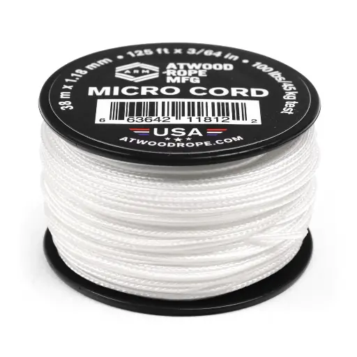 [RG1274] Atwood Rope MFG Micro Cord 125ft White