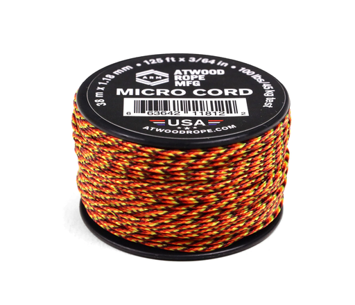 [RG1262] Atwood Rope MFG Micro Cord 125ft Fireball