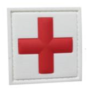 [MED-WHL] Tsno  Big Cross Medic PVC Patch White and Red