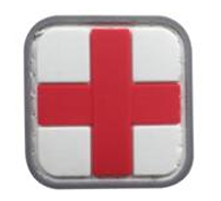 [MED-RD] Tsno Cross Medic PVC Patch White and Red