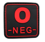 [FON-RD] Tsno Square O NEG PVC Patch Red