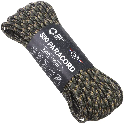 [C28] Atwood 550 Paracord - Forest Camo 30M