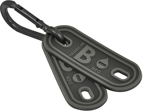 [PAT-BLD-B-NEG-BLK] Hazard4 Blood Type Marker™ B-