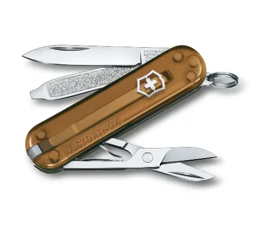 [0.6223.T55G] Victorinox Classic SD Transparent Chocolate Fudge