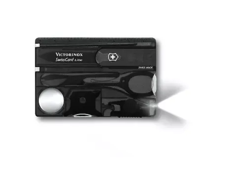 [0.7333.t3] Victorinox Swiss Card Lite in black transparent
