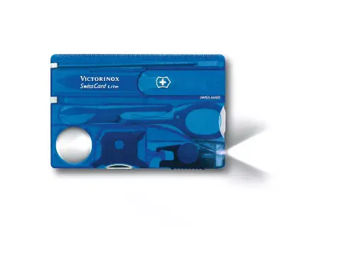 [0.7322.t2] Victorinox Swiss Card Lite in blue transparent