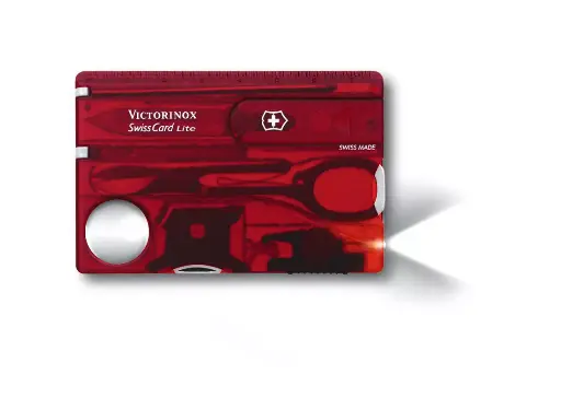 [0.7300.t] Victorinox Swiss Card Lite in red transparent