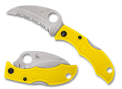 [LYLS3HB] Spyderco LADYBUG 3 SALT HAWKBILL FRN YELLOW Serrated