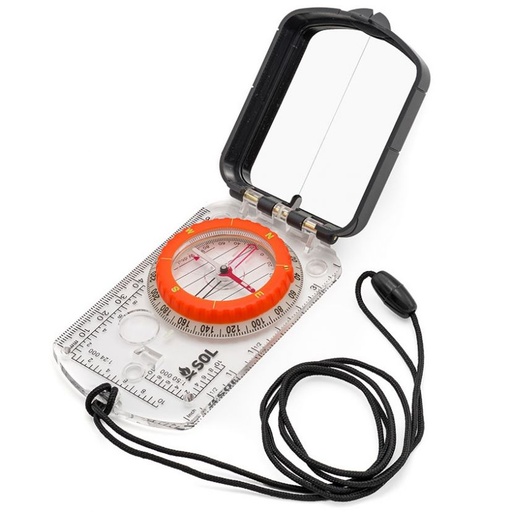 [0140-0030] SOL Sighting Compass with Mirror